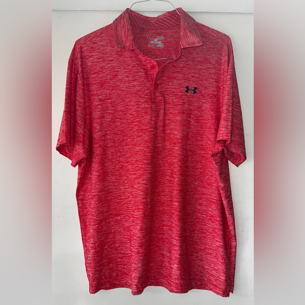 Under armour , salmon color, size XL men’s golf shirt